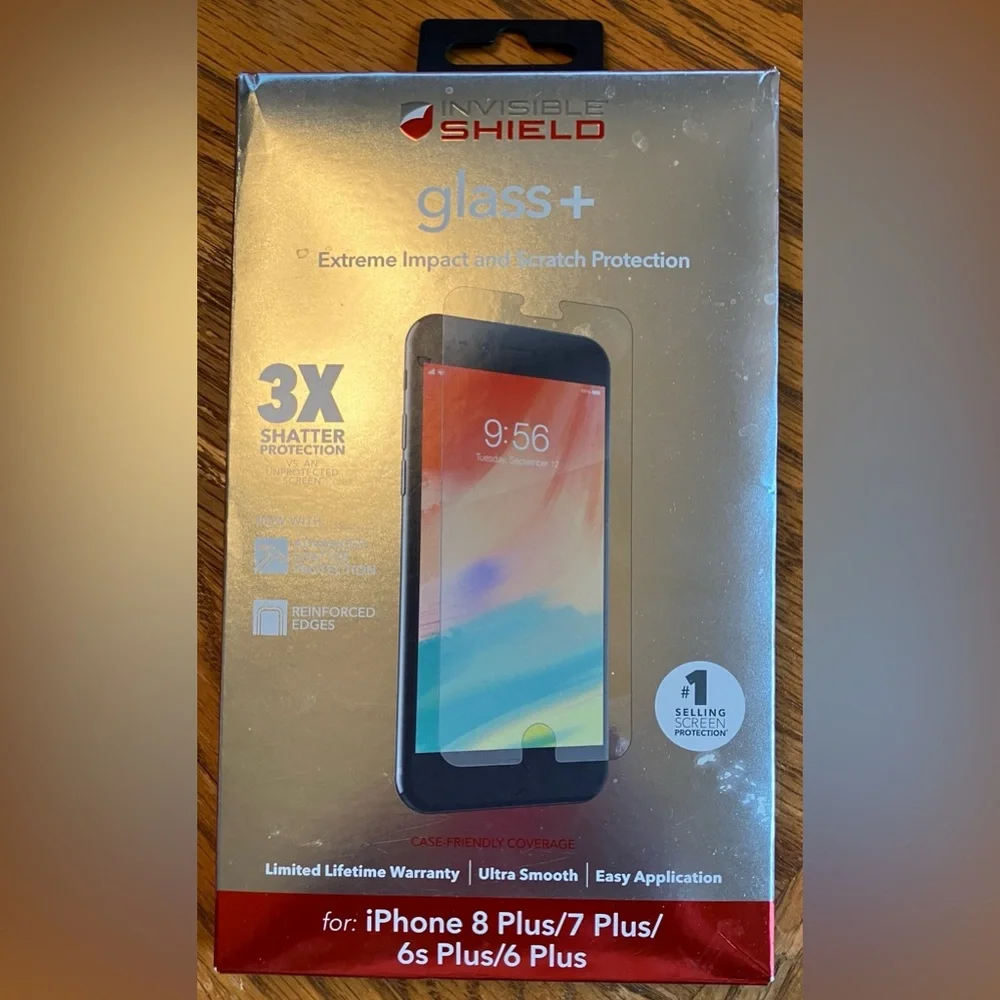 InvisibleShield Glass+ Screen Protector for iPhone - Black